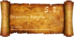 Steinitz Károly névjegykártya